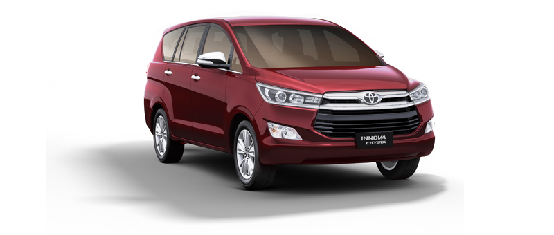 Mr. Kyoichi Tanada, Mr. Naomi Ishii, Mr. Hiroki Nakajima and Mr. Vikram Kirloskar at the unveiling of the new Toyota Crysta at The Auto Expo 2016