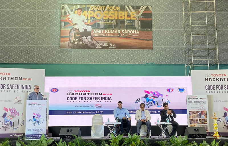 Eminent Dignitaries at the Toyota Hackathon 2019 in Bangalore