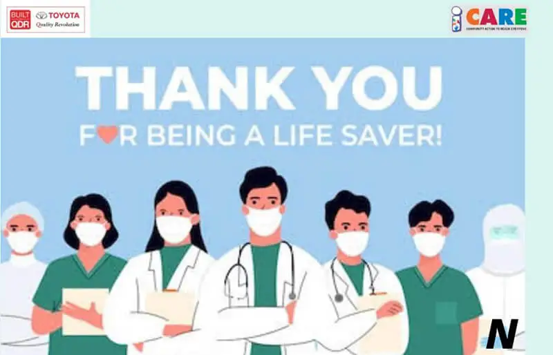 TKM employees come together to express gratitude to healthcare warriors