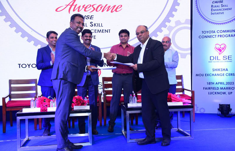  Toyota Kirloskar Motor exchanges MoU with Automotive Skills Development Council for On-Job -Skill development program Toyota ‘SHIKSHA’ to enhance employability in Uttar Pradesh