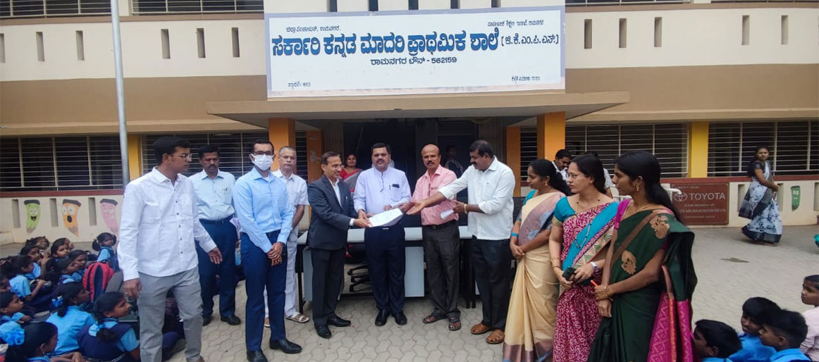 Toyota Kirloskar Motor Enhances Quality Educational Infrastructure at Government Kannada Model Primary School in Ramanagara