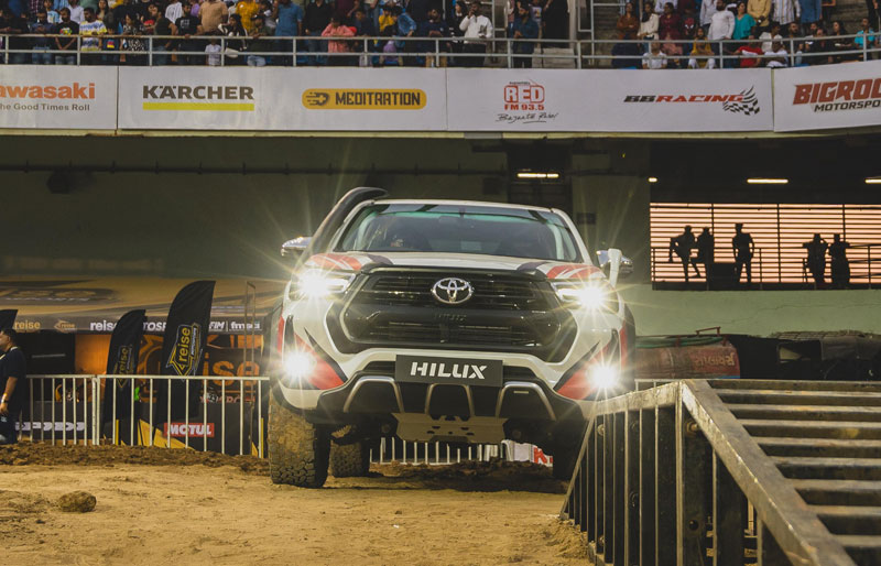As The Official Vehicle Partner of the Indian Supercross Racing League, Toyota Hilux Brings More Excitement to the 2nd Round of the Dirt Bike Race Held in Ahmedabad