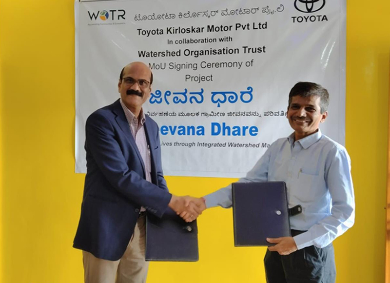 Toyota Kirloskar Motor Signs MoU with Watershed Organisation Trust for the Launch of ‘Project Jeevan Dhara’ for Watershed Development in Aurad Taluk, Karnataka