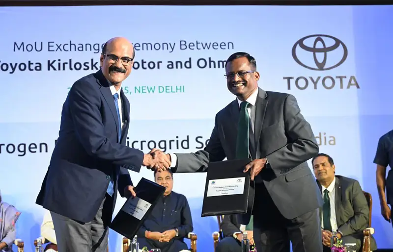 Toyota Kirloskar Motor Exchanges Memorandum of Understanding with Ohmium to advance Scalable Hydrogen-Based Energy Solutions in India