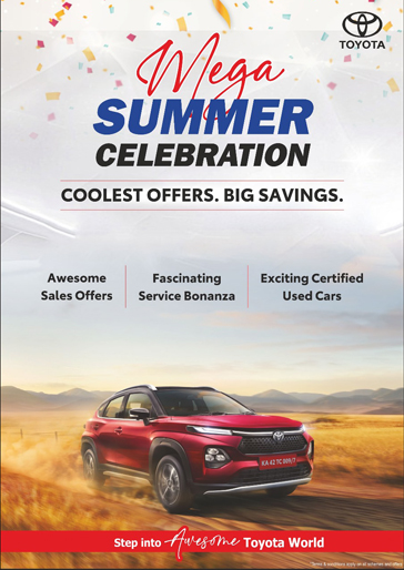 Toyota Kirloskar Motor Announces, ‘Mega Summer Celebration’ 