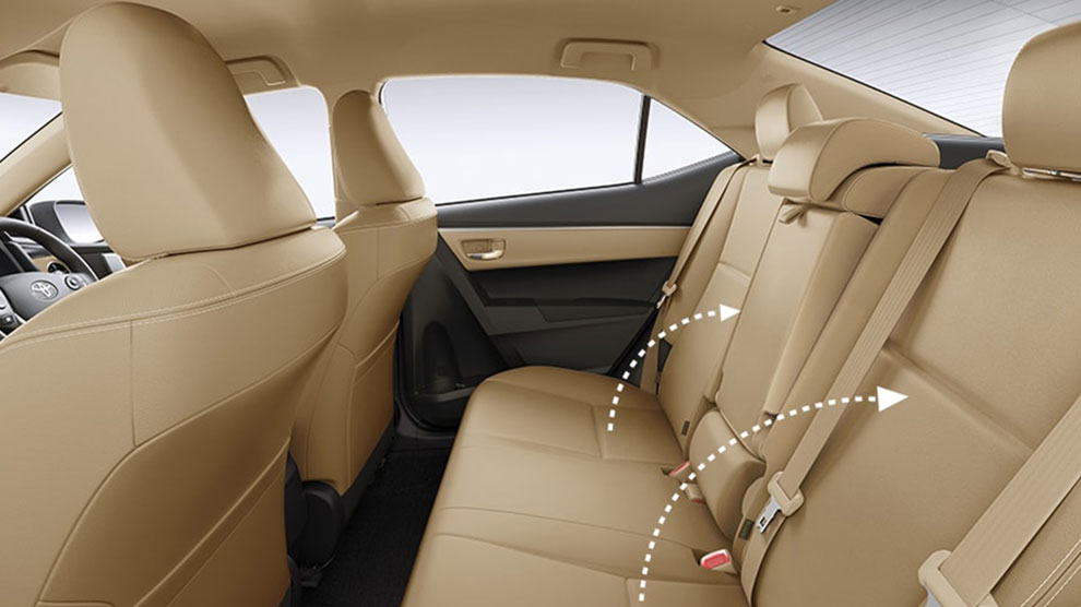 Toyota India Official Corolla Altis Site Ont Rear Reclining Seats