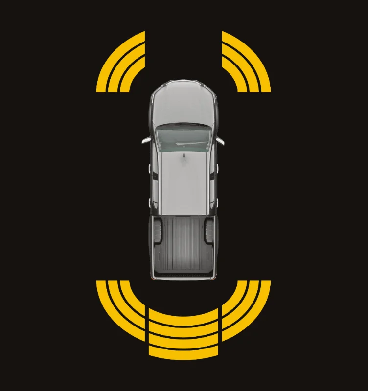 Front parking sensors with MID indication